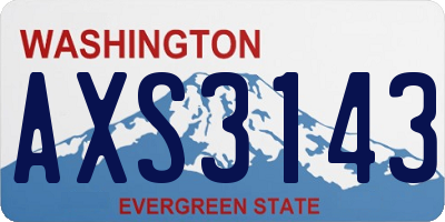 WA license plate AXS3143