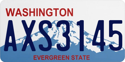 WA license plate AXS3145