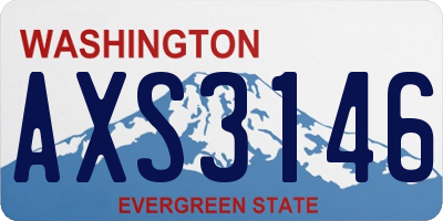 WA license plate AXS3146