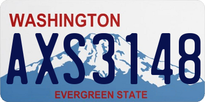 WA license plate AXS3148