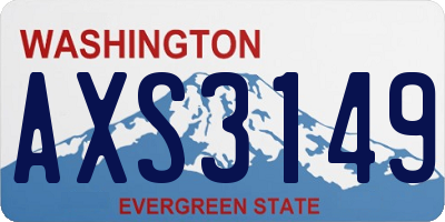 WA license plate AXS3149