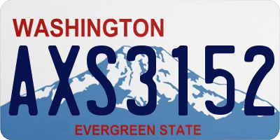 WA license plate AXS3152