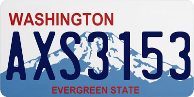 WA license plate AXS3153