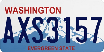 WA license plate AXS3157