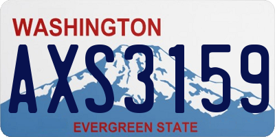 WA license plate AXS3159