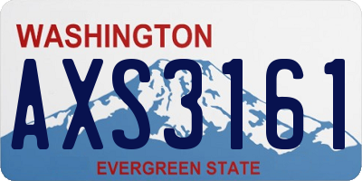 WA license plate AXS3161