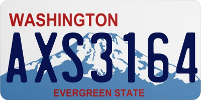 WA license plate AXS3164