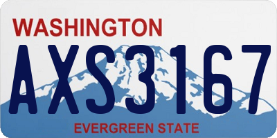WA license plate AXS3167
