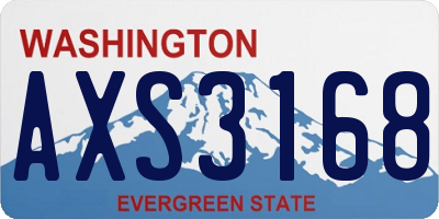 WA license plate AXS3168