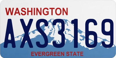 WA license plate AXS3169
