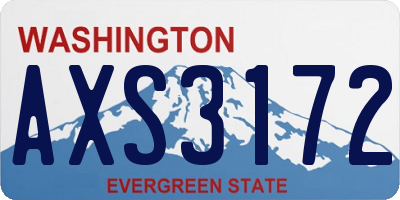 WA license plate AXS3172