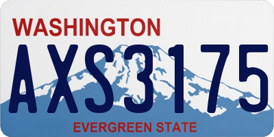 WA license plate AXS3175