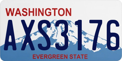 WA license plate AXS3176