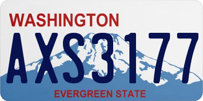 WA license plate AXS3177
