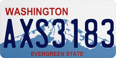 WA license plate AXS3183