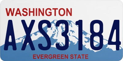 WA license plate AXS3184