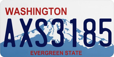 WA license plate AXS3185