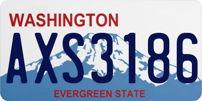 WA license plate AXS3186