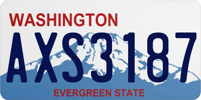WA license plate AXS3187