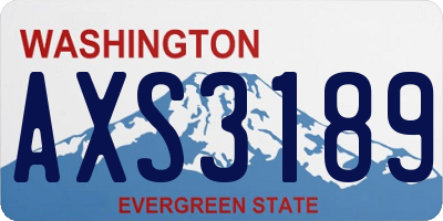 WA license plate AXS3189