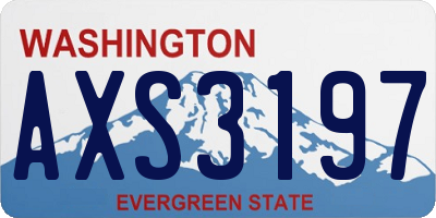 WA license plate AXS3197