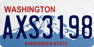 WA license plate AXS3198