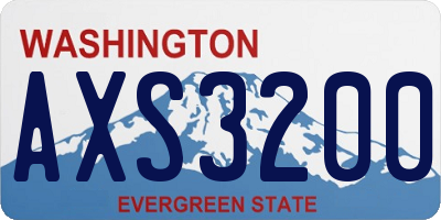 WA license plate AXS3200
