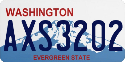 WA license plate AXS3202