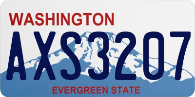 WA license plate AXS3207