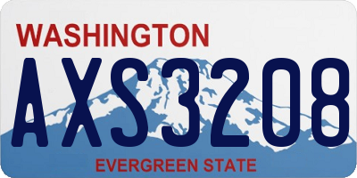 WA license plate AXS3208
