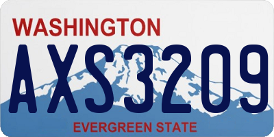 WA license plate AXS3209
