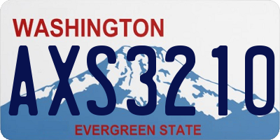 WA license plate AXS3210