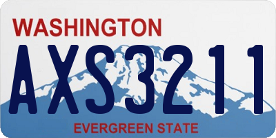WA license plate AXS3211