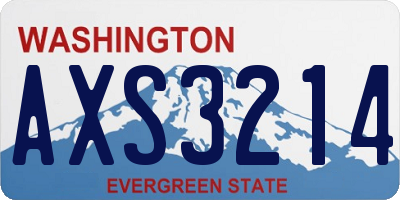 WA license plate AXS3214