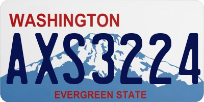 WA license plate AXS3224
