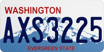 WA license plate AXS3225