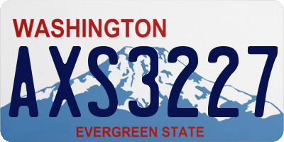 WA license plate AXS3227