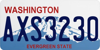 WA license plate AXS3230