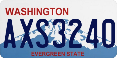 WA license plate AXS3240