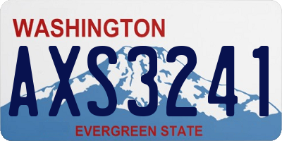WA license plate AXS3241