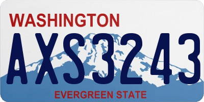 WA license plate AXS3243