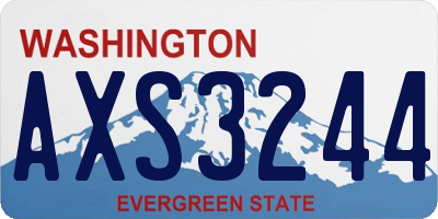 WA license plate AXS3244