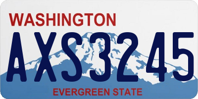 WA license plate AXS3245