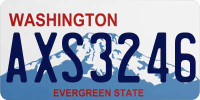 WA license plate AXS3246