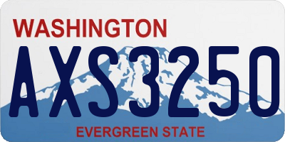 WA license plate AXS3250