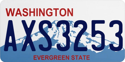 WA license plate AXS3253