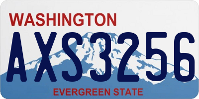 WA license plate AXS3256