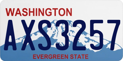 WA license plate AXS3257