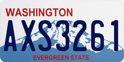 WA license plate AXS3261