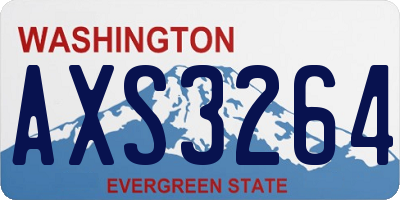 WA license plate AXS3264